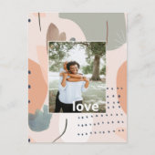 愛パーソナライズされた芸術的はがき ポストカード (正面)