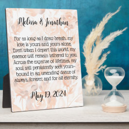 愛パーソナライズされた詩プラーク フォトプラーク