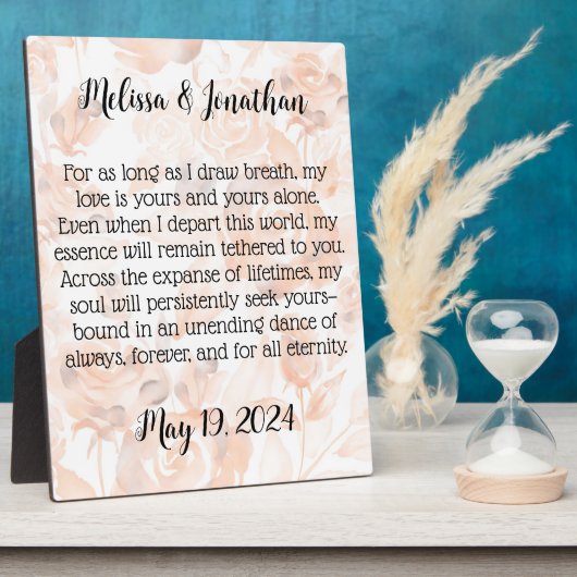 愛パーソナライズされた詩プラーク フォトプラーク (側面)