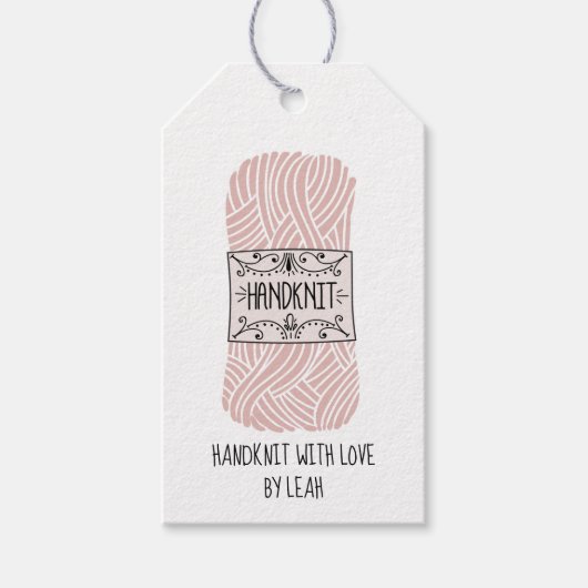 愛パーソナライズされた贈り物で手編みラベル ギフトタグ (正面)