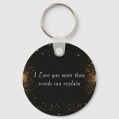 愛パーソナライズされた贈り物アイディア,黒,白 キーホルダー (裏面)