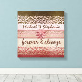 愛パーソナライズされた連結婚のカップル引用文 キャンバスプリント (インサイチュ (ウッドフロア))