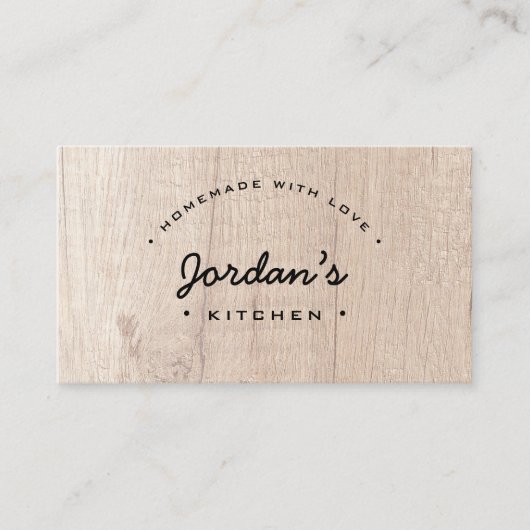 愛パーソナライズされた食サービスで自家製 名刺 (正面)