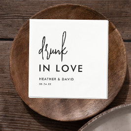 愛パーソナライズされた飲のナ結婚プキン スタンダードカクテルナプキン