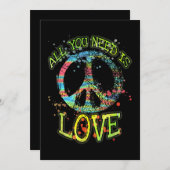 『愛ヒッピー』 招待状 (正面/裏面)