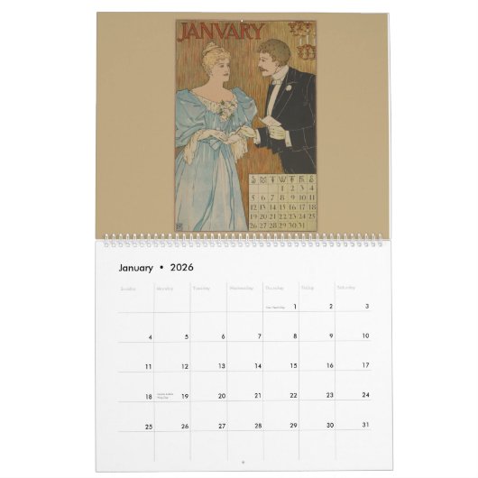 愛ビクトリアンと生活のヴィンテージカレンダー カレンダー (1月 2026)