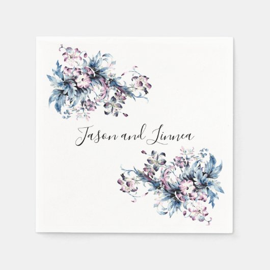 愛ビクトリアンエレガントの花 スタンダードカクテルナプキン (正面)