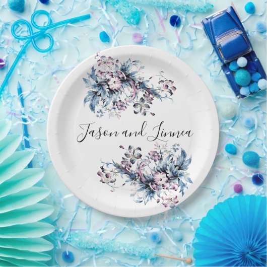 愛ビクトリアンエレガントの花 ペーパープレート (パーティー)