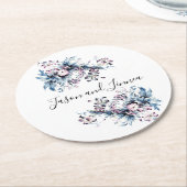 愛ビクトリアンエレガントの花 ラウンドペーパーコースター (アングル)