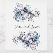 愛ビクトリアンエレガントの花 ワインラベル (シングルラベル)