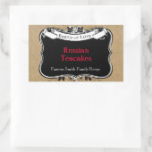 愛ビクトリアン焼いたCookieラベル付きスタイル 長方形シール (バッグ)