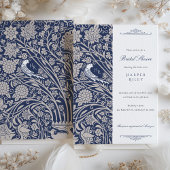 愛ビクトリアン鳥のブライダルシャワー招待 招待状