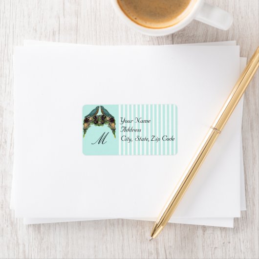 愛ビクトリアン鳥住所 シール (インサイチュ)