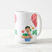 愛ビーガン コーヒーマグカップ (正面右)