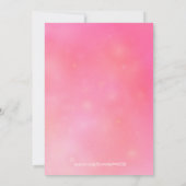 愛ピンクのカップルの女の赤ちゃんのシャワーのトン 招待状 (裏面)