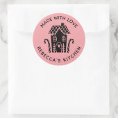 愛ピンクのクリスマスで作られる ラウンドシール (バッグ)