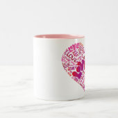 愛ピンクの情熱のバレンタインのマグ ツートーンマグカップ (中央)