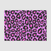 愛ピンク及びヒョウのお祝いのパーティーのティッシュペーパー 薄葉紙 (正面)
