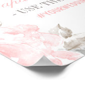 愛ピンク・ローズのハッシュタグ結婚を捉える ポスター (角)