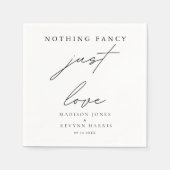 愛ファンシーとシックミニマルな結婚し スタンダードカクテルナプキン (正面)