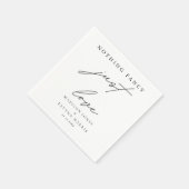 愛ファンシーとシックミニマルな結婚し スタンダードカクテルナプキン (角)