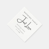 愛ファンシーとシックミニマルな結婚し スタンダードカクテルナプキン (角)