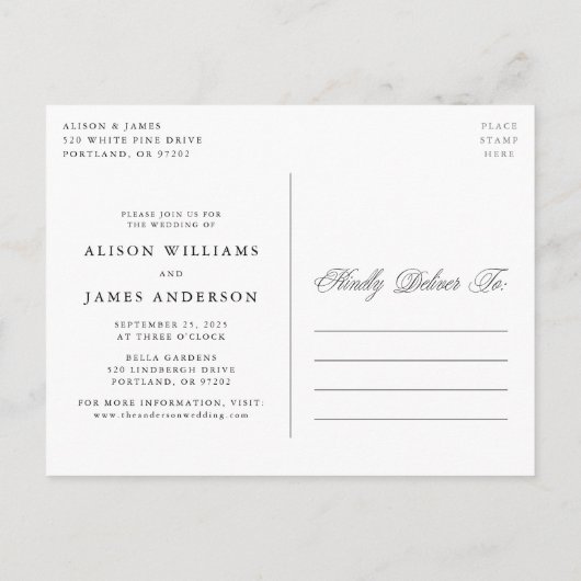 愛ファンシーの台本は患者の結婚延期 案内ポストカード (裏面)