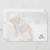 愛ファンシーの呼びミニマル結婚声 招待状 (裏面)