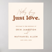 愛ファンシーの歓迎結婚サイン ポスター (正面)