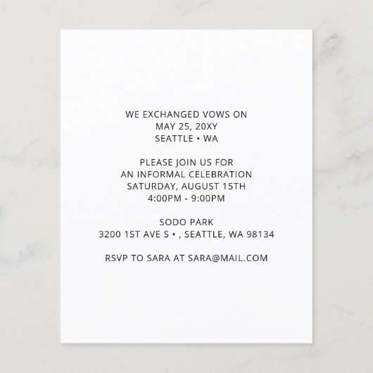 愛ファンシーの発結婚表 (裏面)