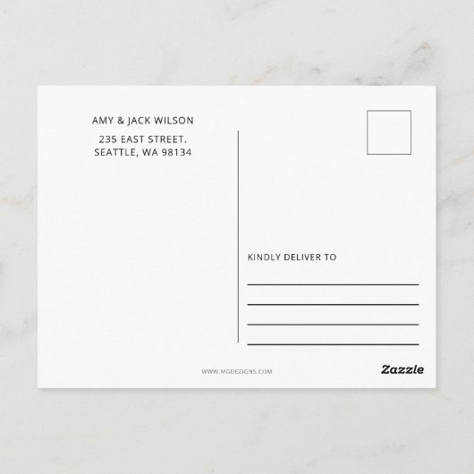 愛ファンシーの発結婚表 ポストカード (裏面)