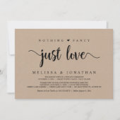 愛ファンシーは無しモダンの結婚駆け落ち 招待状 (正面)