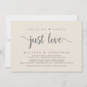 愛ファンシーは無しモダンの結婚駆け落ち 招待状 (正面)