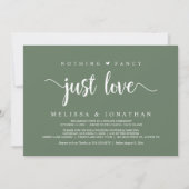 愛ファンシーは無しモダンの結婚駆け落ち 招待状 (正面)