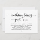 愛ファンシーは無し結婚の駆け落ちパーティー 招待状 (正面)