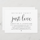 愛ファンシーは無し結婚の駆け落ちパーティー 招待状 (正面/裏面)