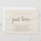 愛ファンシーも駆け落ちも素朴結婚ない 招待状 (正面)