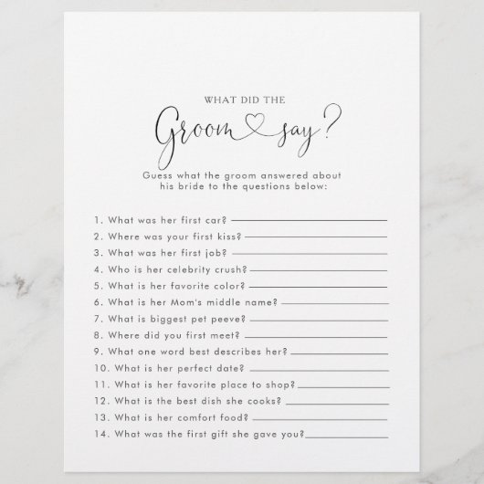 愛ファンシーブライダルシャワー新郎は何と言った (正面)