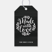 愛フェイク製の黒板レタリング ギフトタグ (正面)