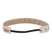 愛フクロウが付いている点検されたパターン アスレチックヘッドバンド (裏面)