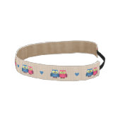 愛フクロウが付いている点検されたパターン アスレチックヘッドバンド (右)