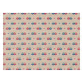 愛フクロウが付いている点検されたパターン テーブルクロス (正面(横))