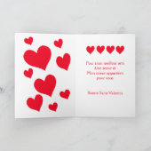 愛フランスののためのバレンタインデーのカード シーズンカード (内部)