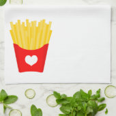 愛フランスのを揚げる キッチンタオル (折り畳み)