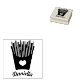 愛フランスのを揚げる ラバースタンプ (押印)