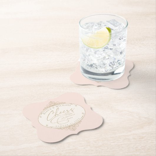 愛フランスのID870結婚へのロマンスの応援 ペーパーコースター (インサイチュ)