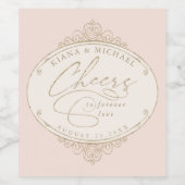 愛フランスのID870結婚へのロマンスの応援 ワインラベル (シングルラベル)