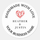 愛フローラハート感謝していYou ラウンドシール (正面)