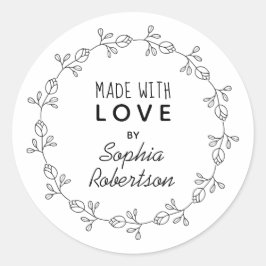 愛フローラ製品ラベルパーソナライズされた付き ラウンドシール