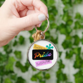 愛プライド愛。LGBT+プライドレインボーキーチェーン キーホルダー (手)